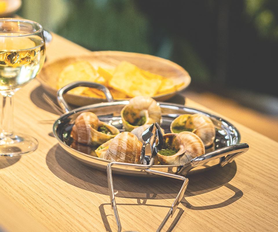 Photos de dégustation d'escargot